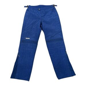 Descente Pants Size L Swishy Snow/Ski Pants Blue